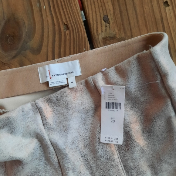 Anthropologie Sueded Metallic Leggings - Picture 6 of 6